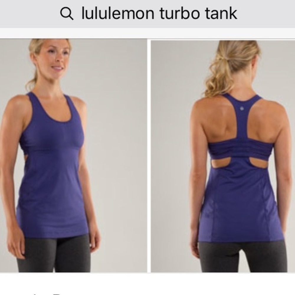 Purple Lululemon Turbo Tank Top